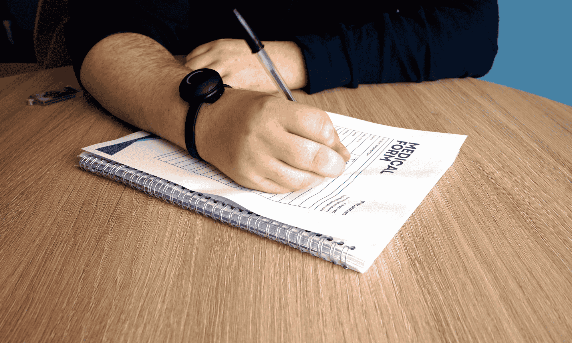 Clickscape being used to record medical notes